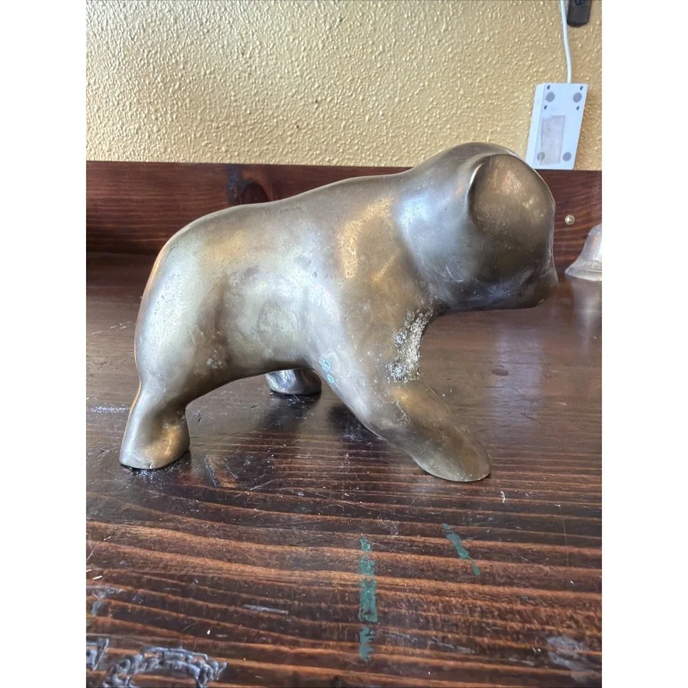 Brass Bear Mid century Minimalist Sculpture